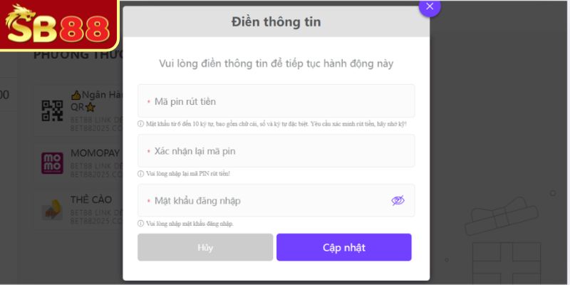 Thực hiện các bước rút tiền SB88 chính xác cho newbie