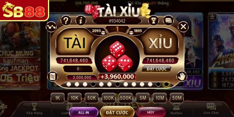 Cách đặt cược game Tài Xỉu SB88
