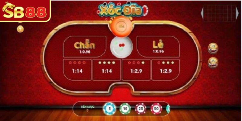 Số lượng cửa cược Xóc Đĩa SB88 đa dạng